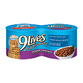 9 Lives  shredded beef in gravy cat food, 4 5.5-ounce cans Full-Size Picture